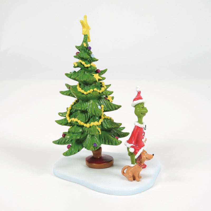 Department 56 Dr. Seuss Grinch Village Accessories Welcome Christmas Day Grinch Figurine, Stone Resin Hand Crafted Collectible Christmas Figurines Home Decor Sculpture Statue, 5.625 Inch, Multicolor - Image 4